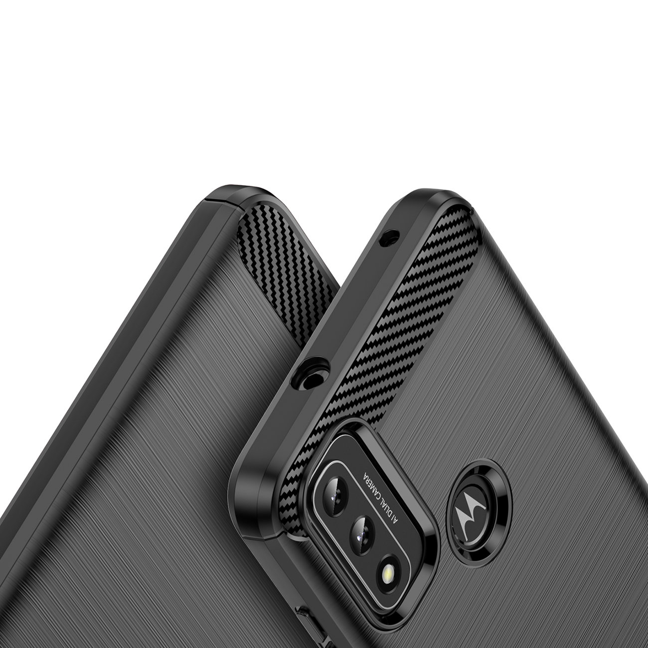 Carbon Shield TPU Case for Motorola Moto G Play 2023 - Black