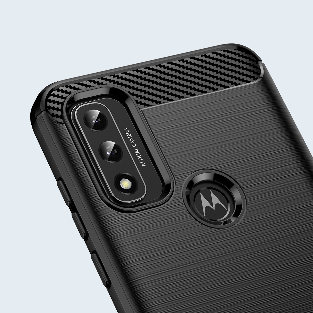Carbon Shield TPU Case for Motorola Moto G Play 2023 - Black
