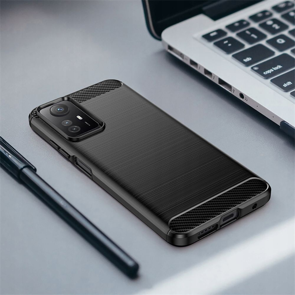 Carbon Shield TPU Case for Xiaomi Redmi Note 12S - Black