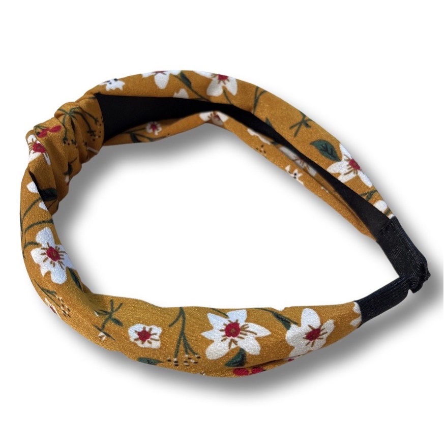 ST-23696 Headband - Yellow/Flowers