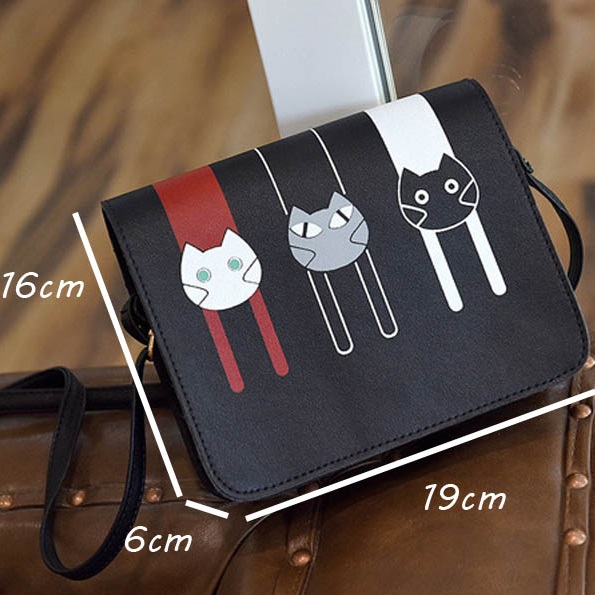 Mačičky handbag - Black