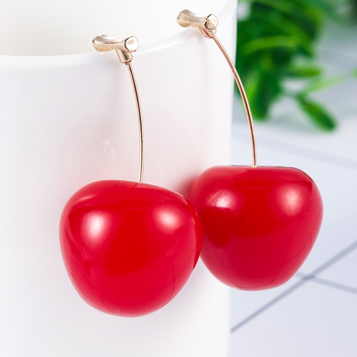 Cherries Earrings-Bordeaux