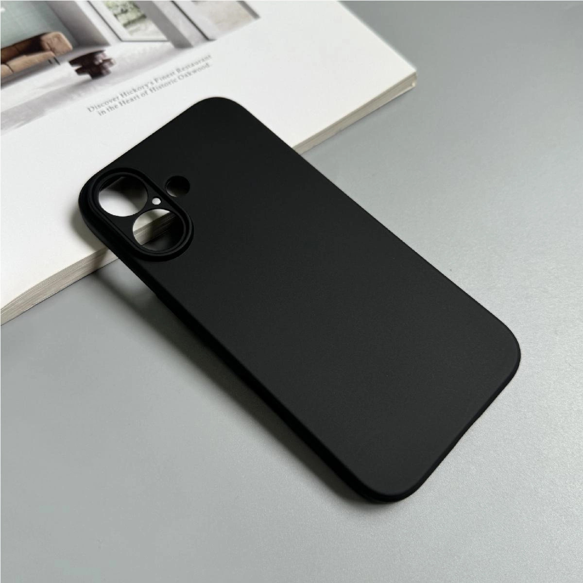 Soft TPU silicone case for Apple iPhone 16 Plus - Black