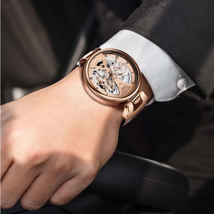 LIGE HA-29524 watch - Brown/Gold Pink