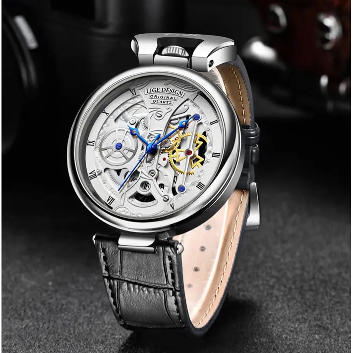 LIGE HA-29524 watch - Brown/Gold Pink