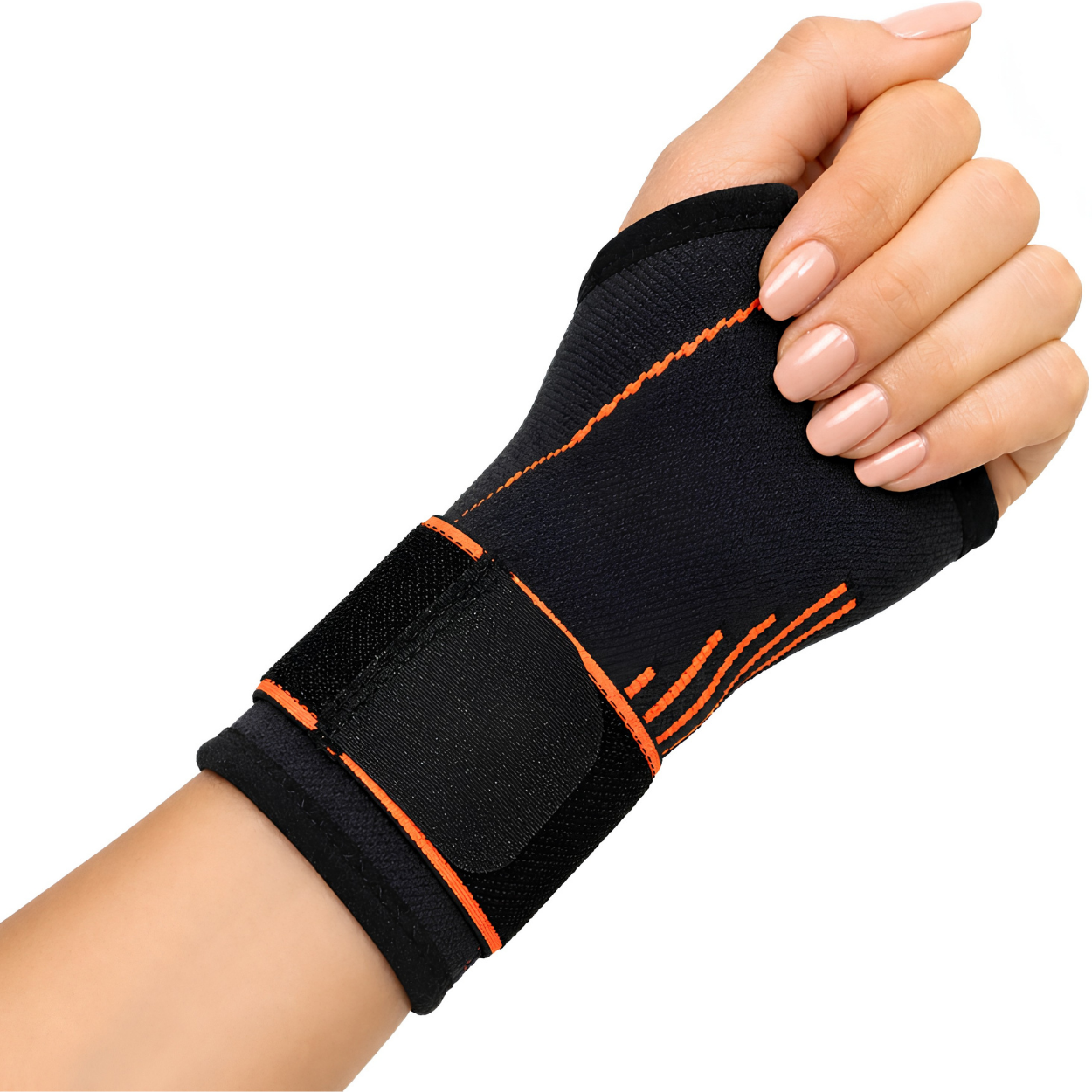 Compression Wrist Bandage YD-40900 - Gray/Orange
