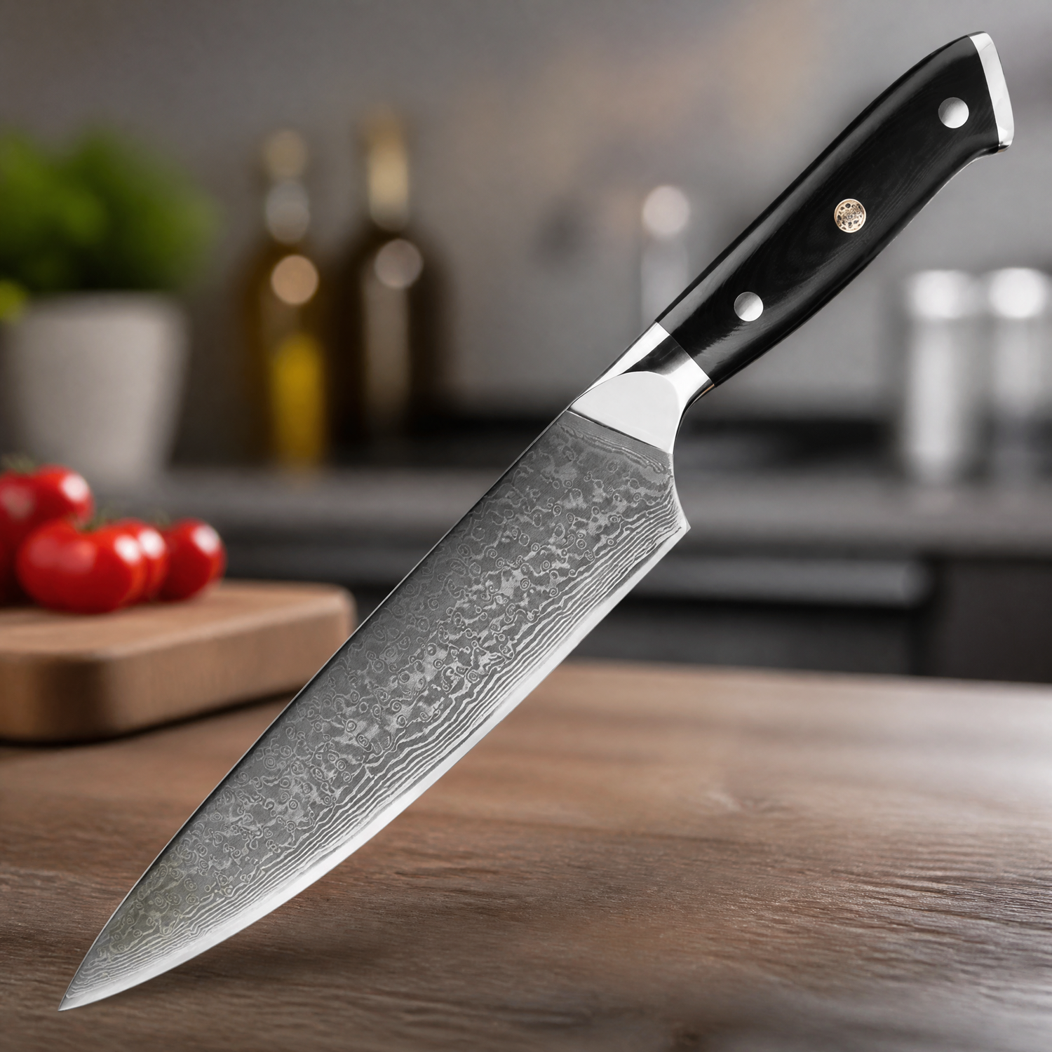 Damascus kitchen knife KX-42114 - Chef / Black