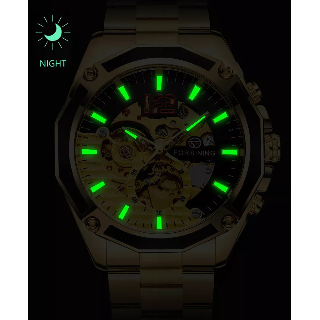 Watch FORSINING RH-42112 - Gold / 2nd quality