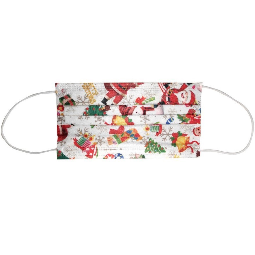 1x Disposable hygienic Face mask-Christmas1