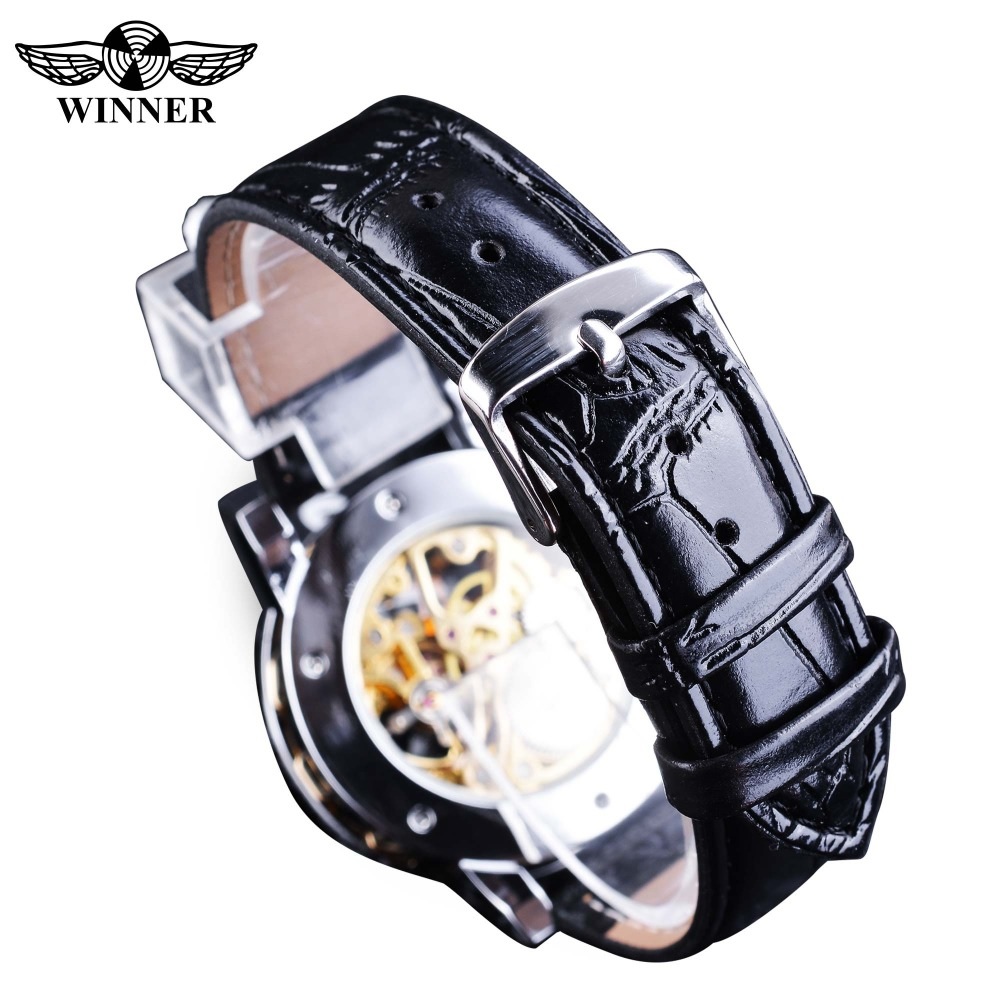 Winner RE-14455 Watch - Black/Silver