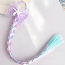 ST-38420 Hair Tie with Braid - Purple / Type 4