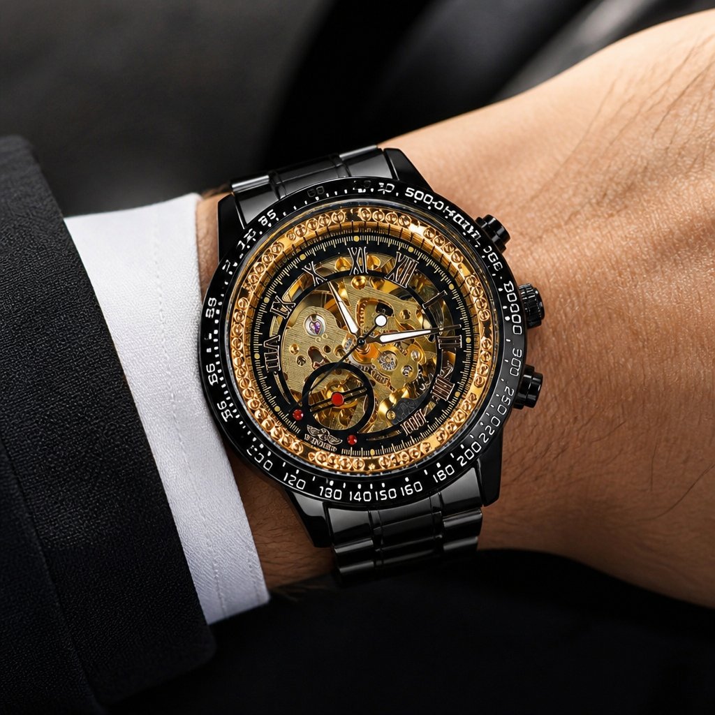 BO-14426 Men's Watch - Black/Gold