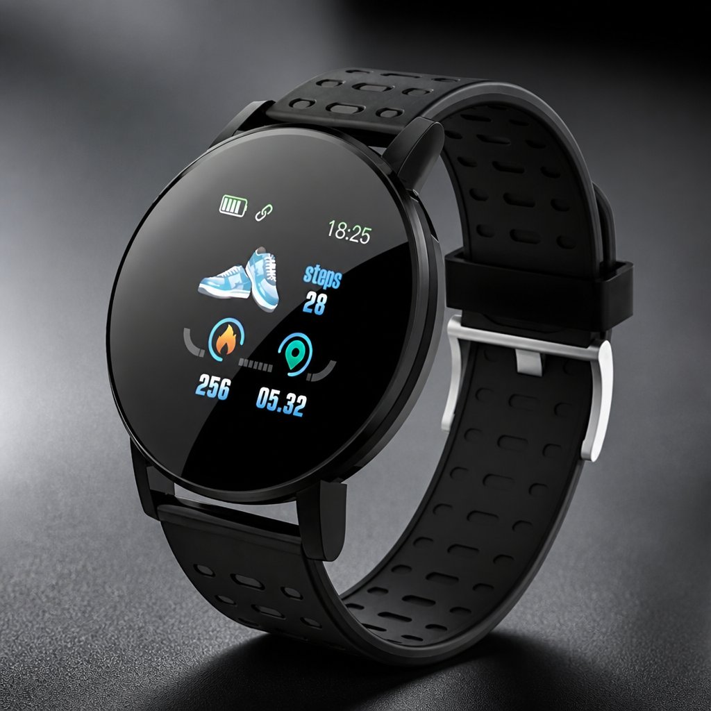 119s Plus Smartwatch - Black
