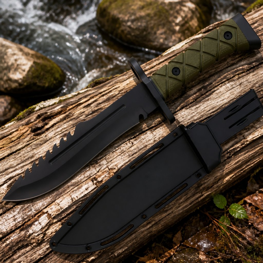 Outdoor Knife UA-39180 - Black / Dark Green